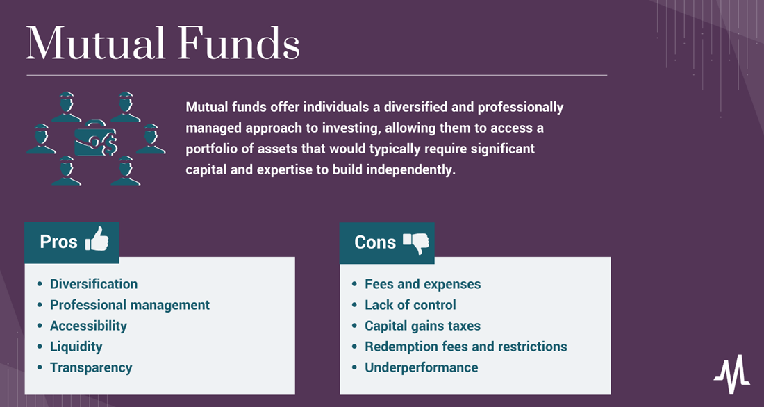 What is a mutual fund, exactly? Pros and cons of mutual funds infographic