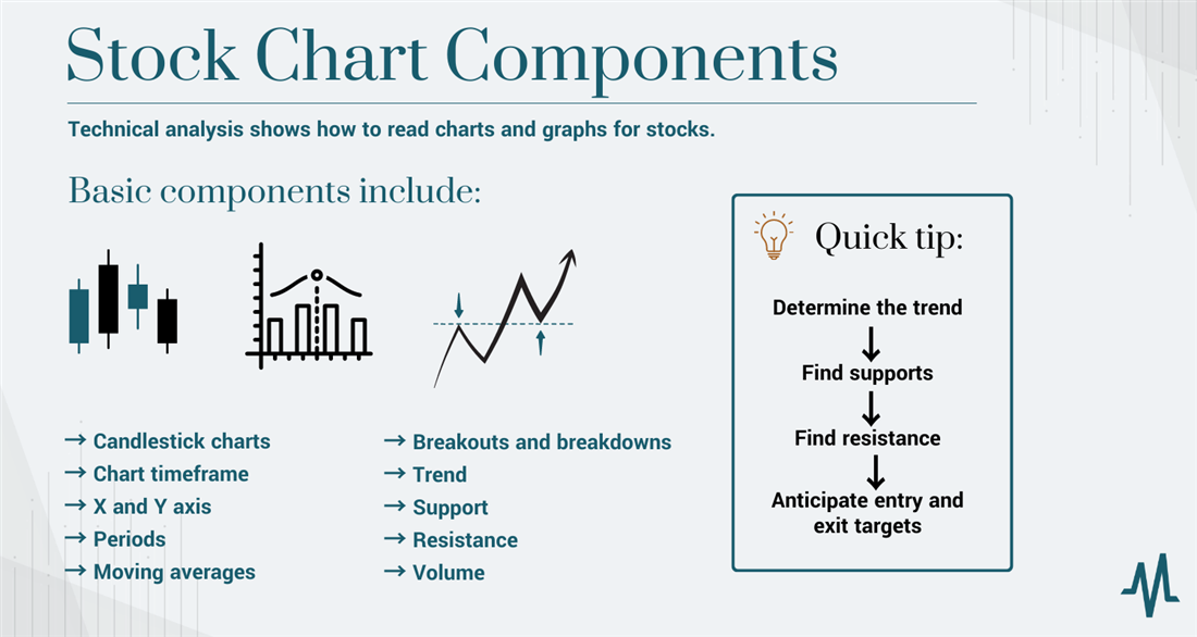 How to read stock charts infographic on MarketBeat