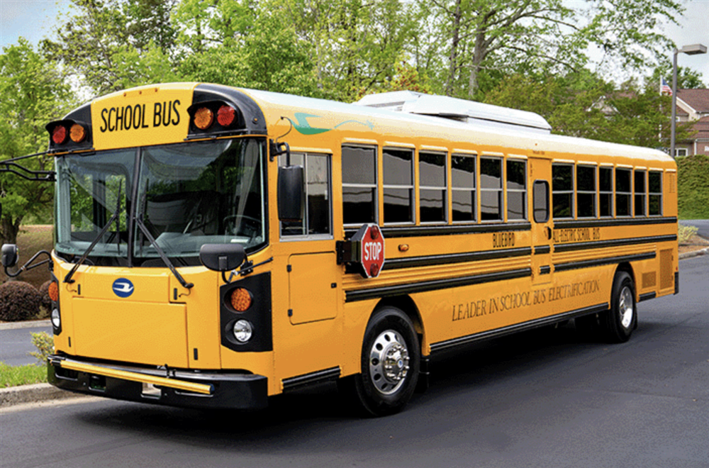 blue bird stock price, electric school bus 