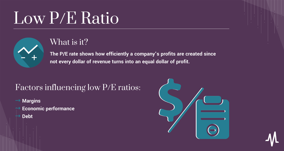 what is a low pe ratio infographic