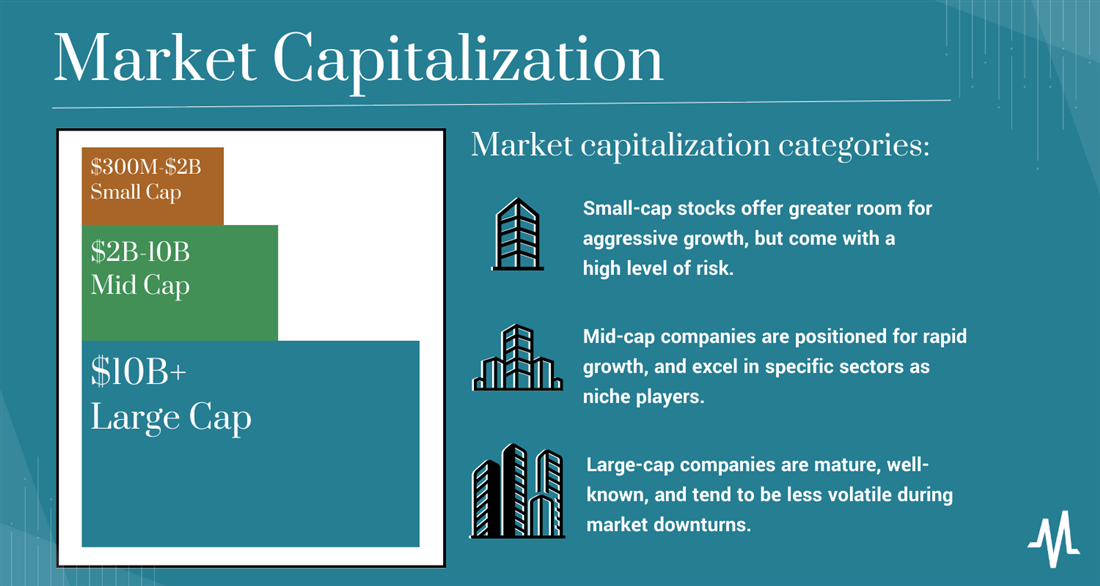 Market capitalization meaning infographic