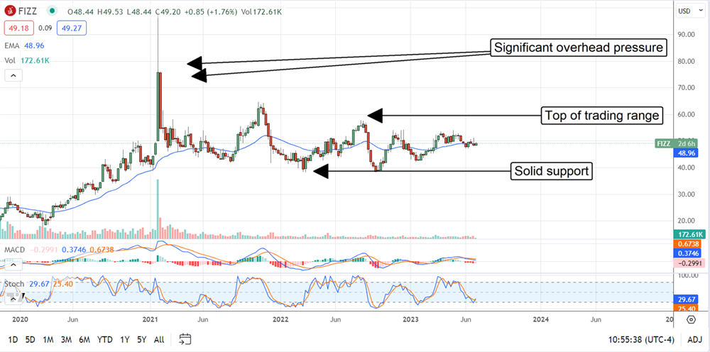 FIZZ stock chart 