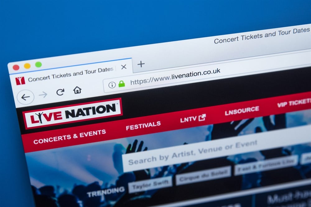 Live Nation stock price 