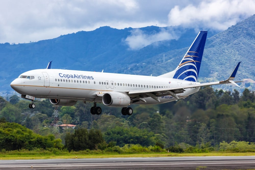 Image of a Copa plane. Learn more about Copa airlines stock