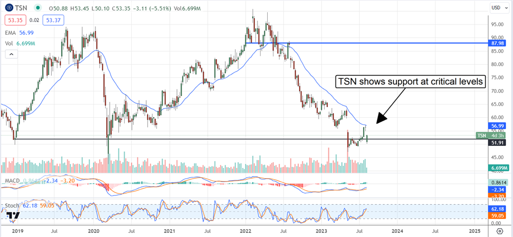 Tyson Foods Stock chart 