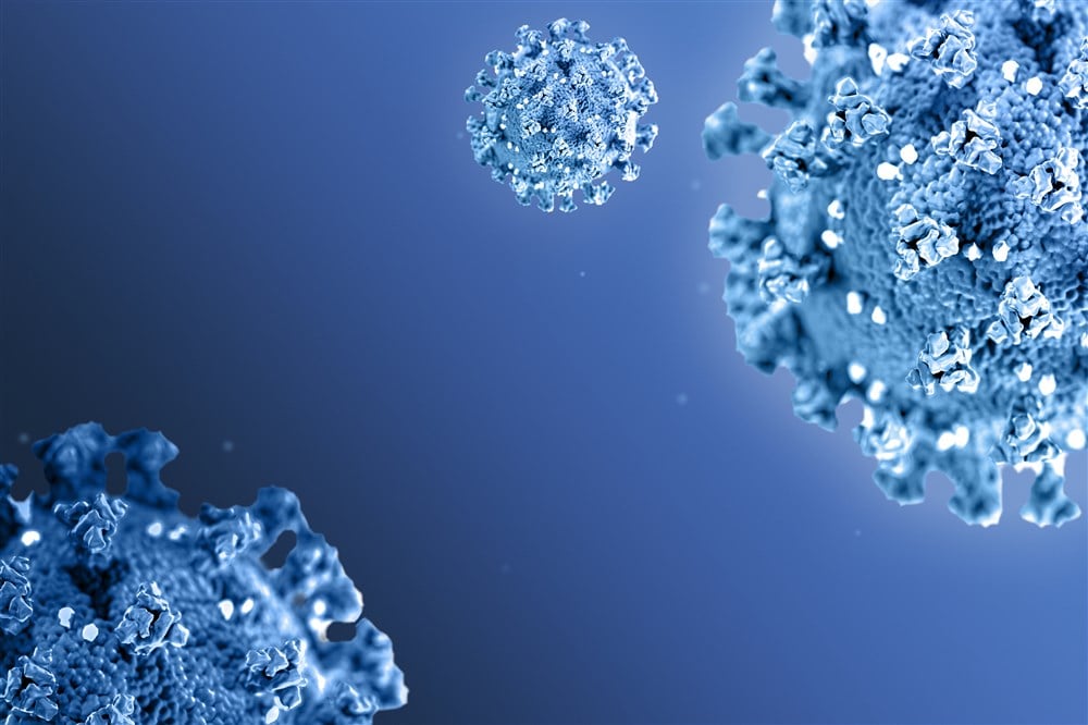 Coronavirus cells background illustration