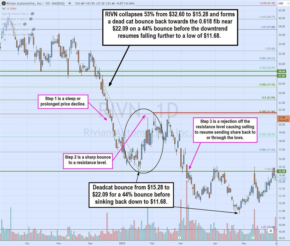 Example of a dead cat bounce