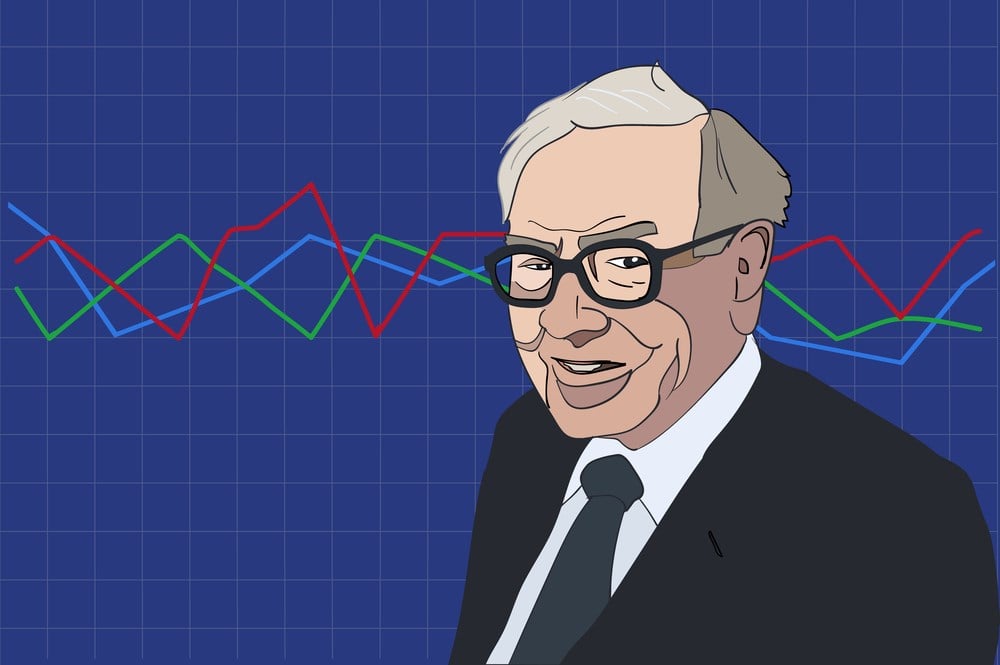Famous investor and economist Warren Buffett image looking at Warren Buffett stocks