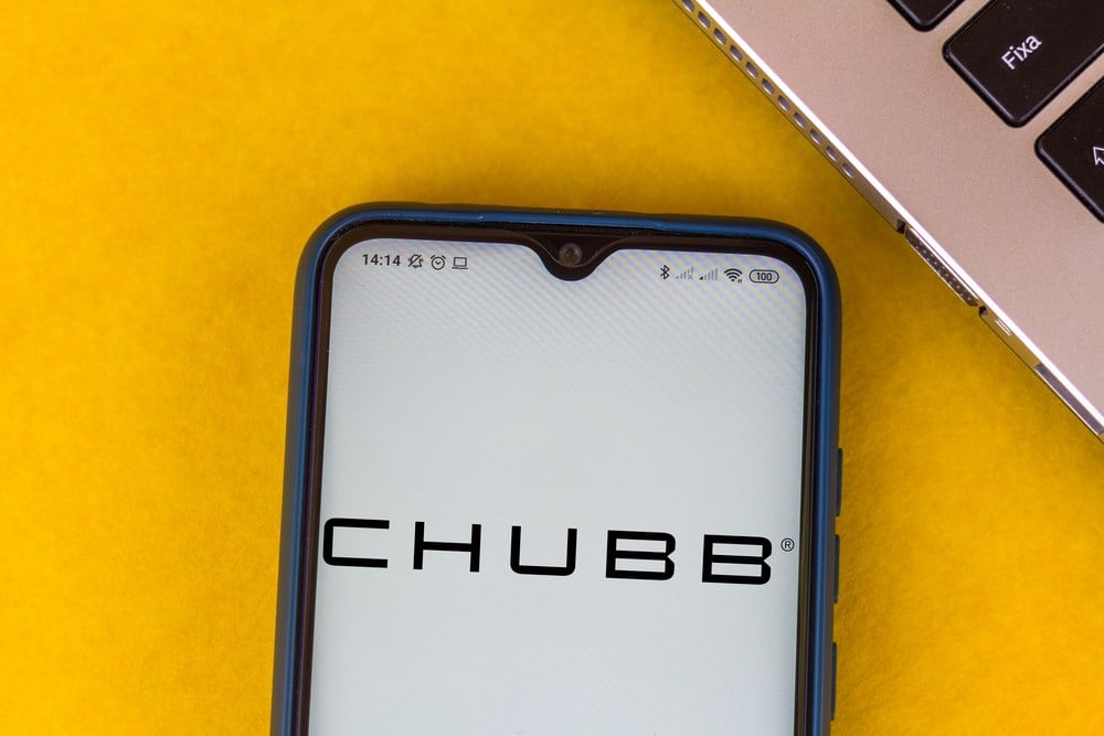Chubb Corporation logo displayed on a smartphone