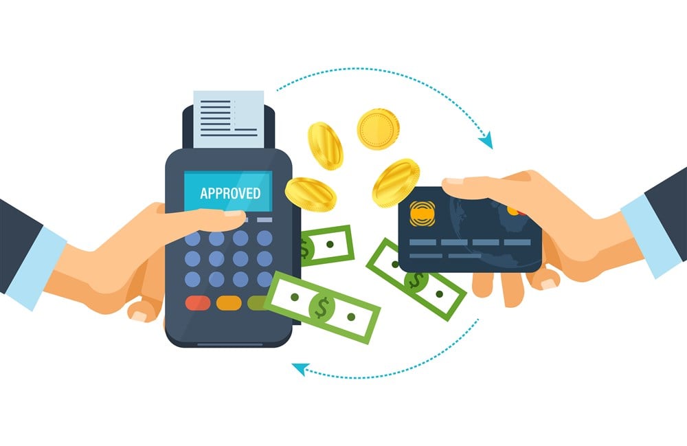 illustration of payment processing process