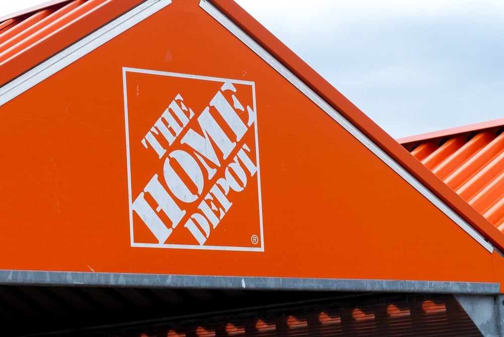     View of The Home Depot store sign