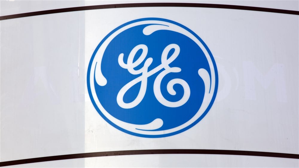General electric logo on white background