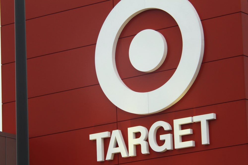 Image of Target logo on the side of a store