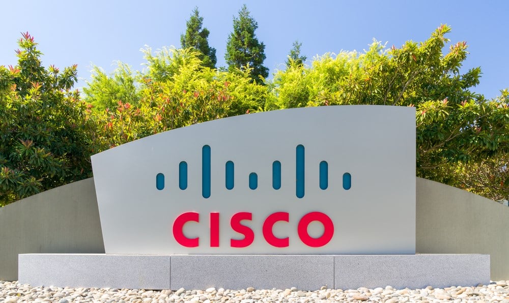Cisco corporate headquarters and logo.