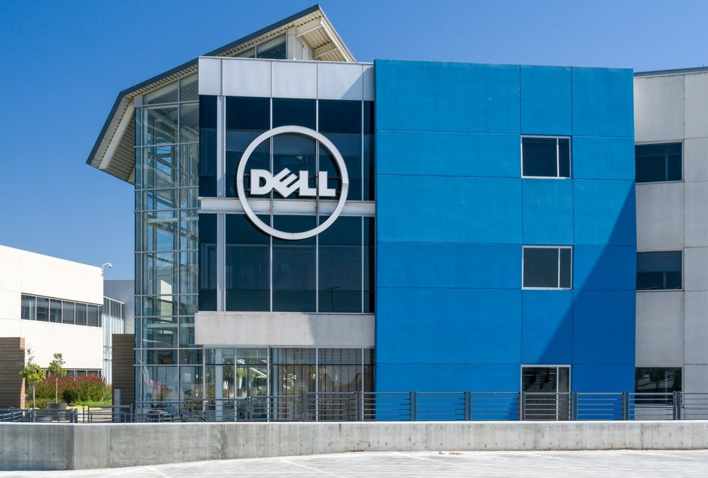 Dell computer corporate facility and logo. Dell Inc. is a multinational computer technology company.