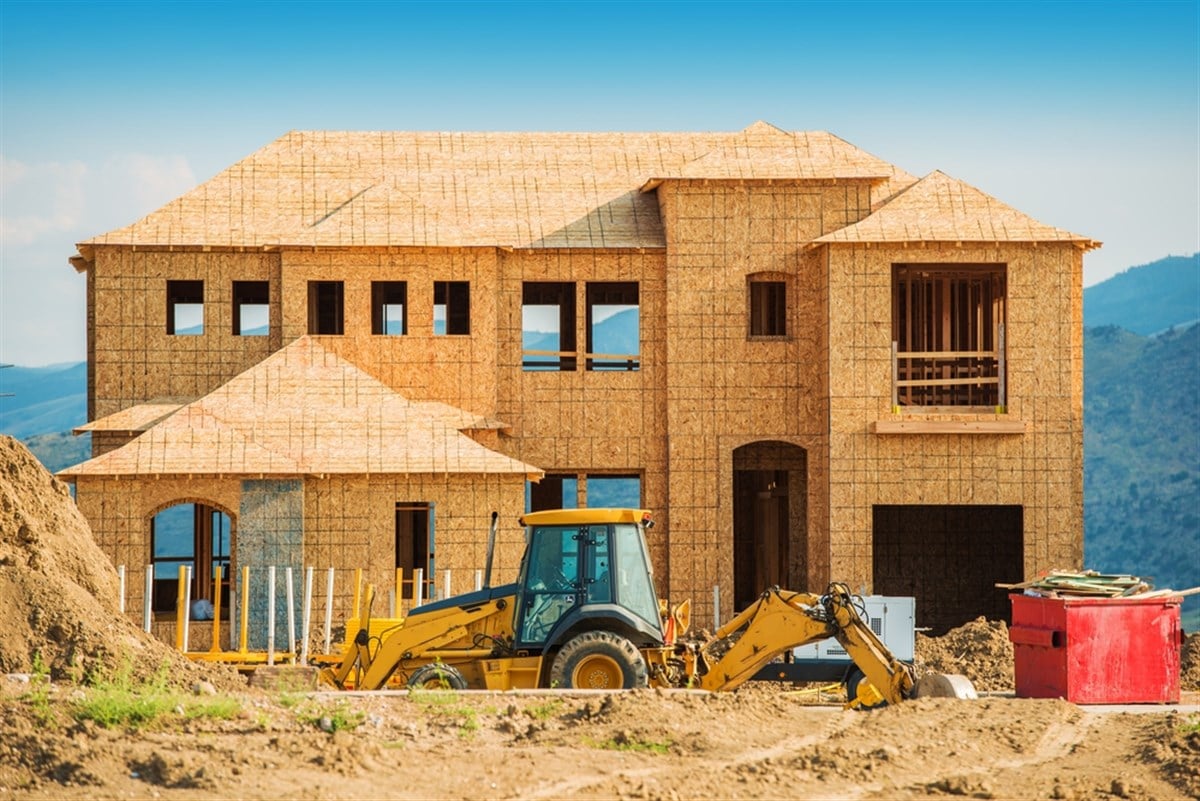 New home build representing homebuilder stocks