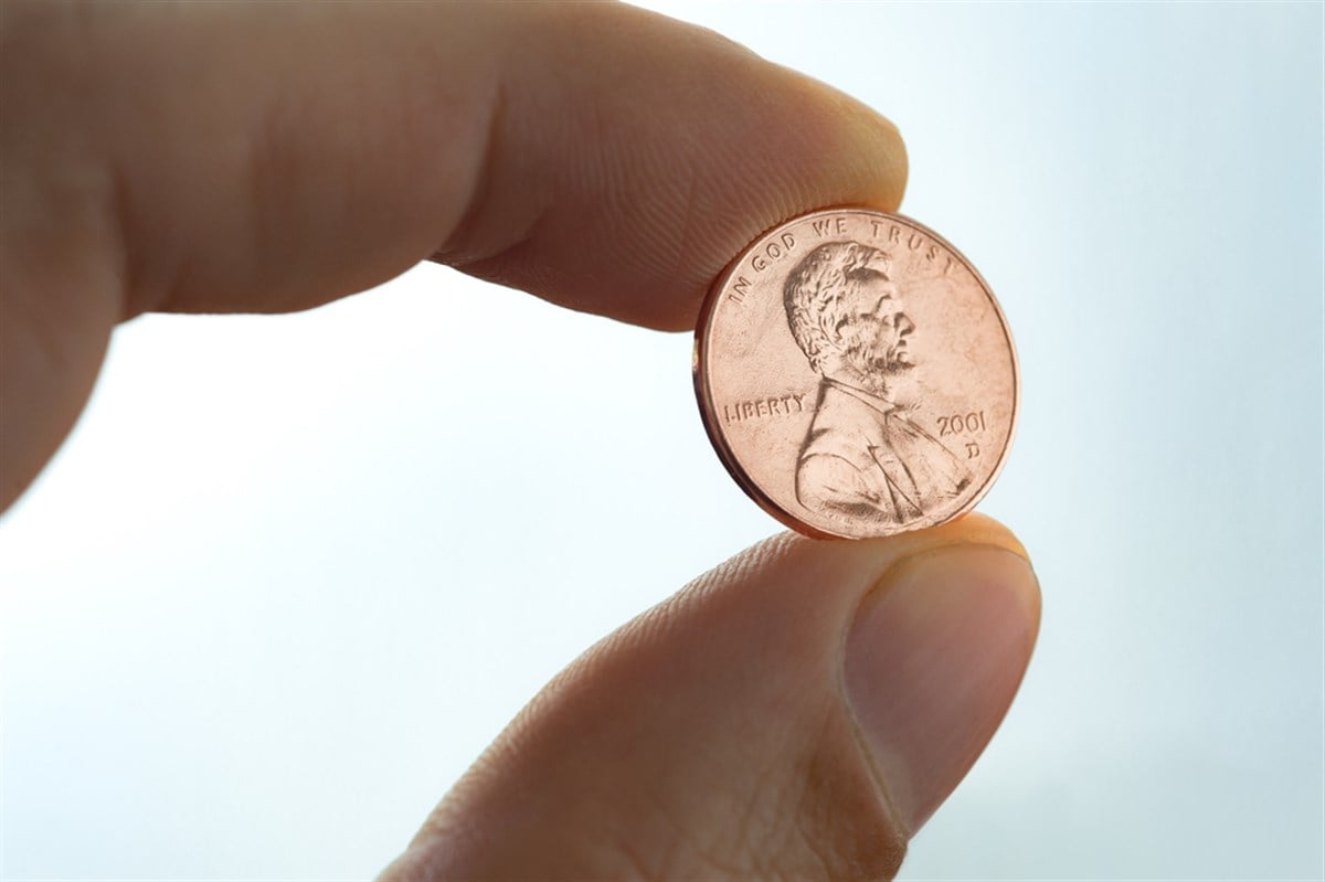 Penny closeup; learn more about how to find penny stocks to invest and trade