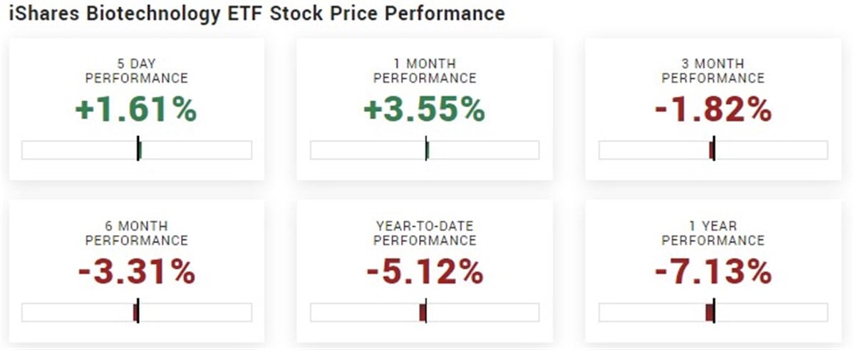 IBB stock forecast 