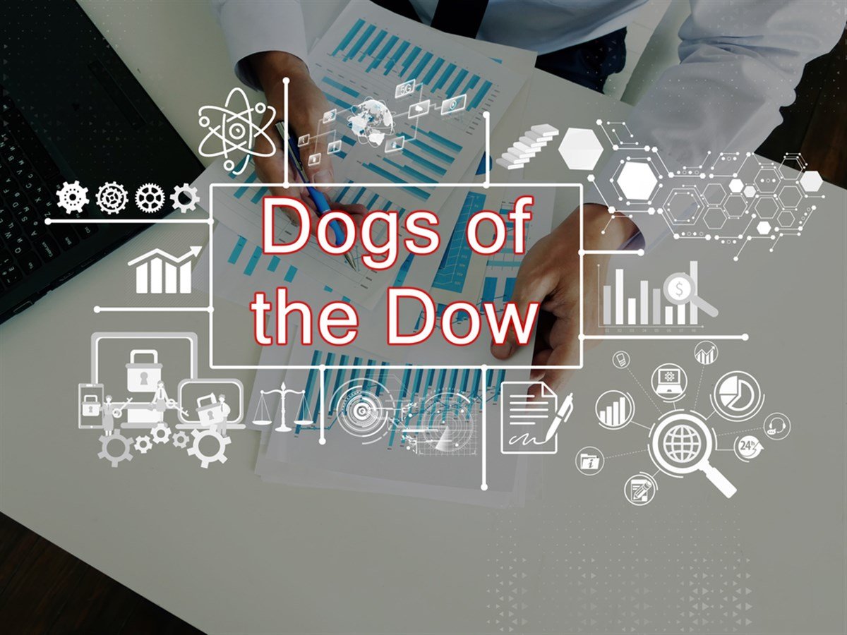 Dogs of the Dow with inscription on the sheet.
