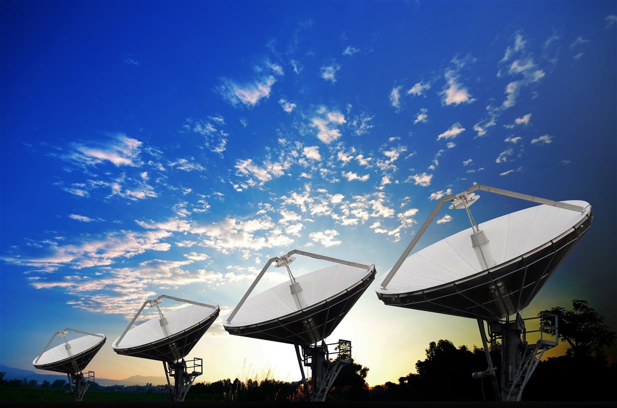 photo of satellite dishes for communication