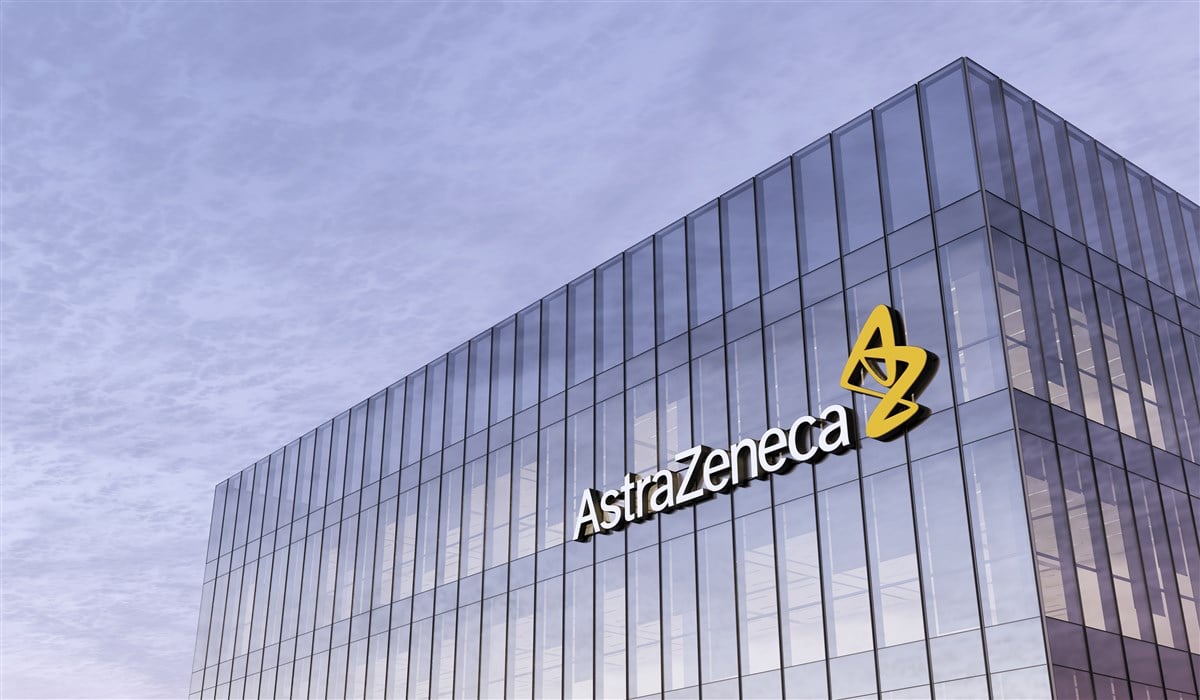 photo of astrazeneca sign and logo on office building