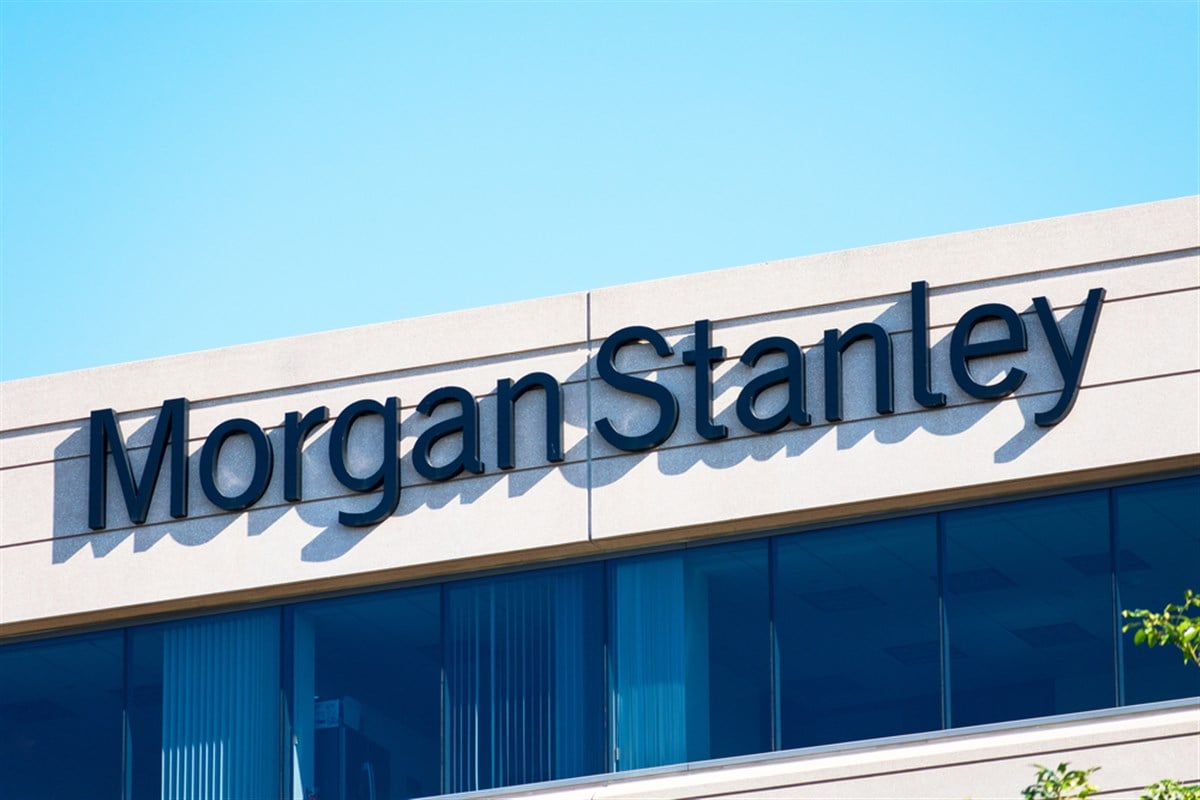Morgan Stanley logo on building