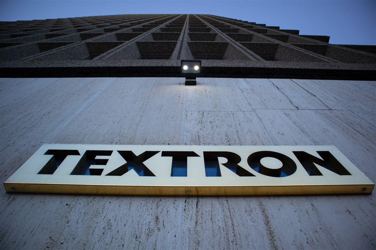 Textron logo on the side of a building
