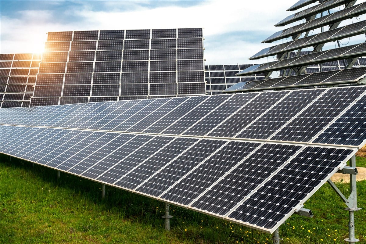 close-up photo of solar panel array