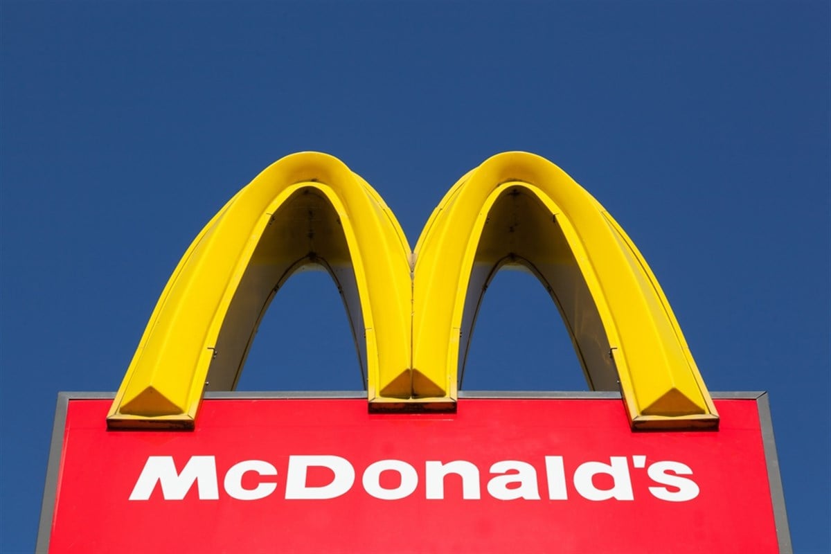 McDonald's logo on a sign