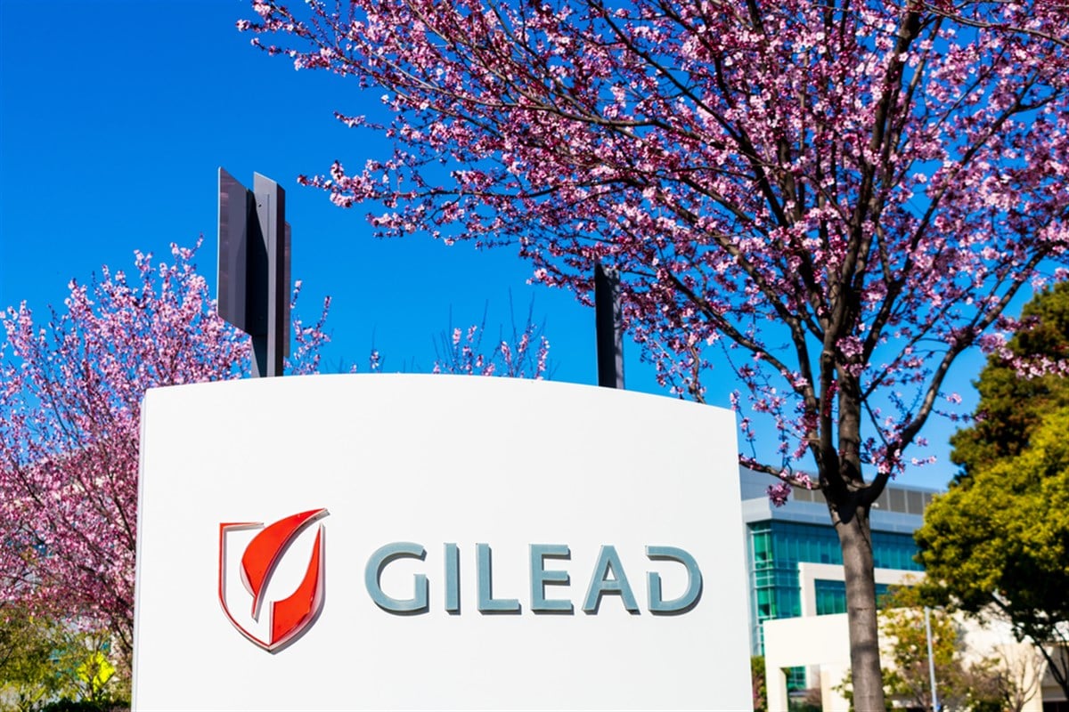 Gilead Sciences logo outside of building