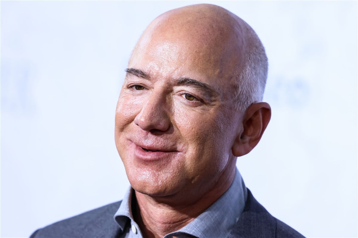 close-up photo of Amazon founder Jeff Bezos