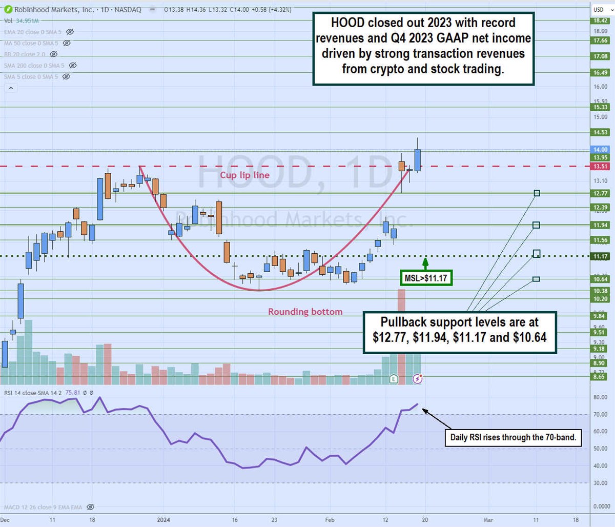 hood stock daily cup pattern