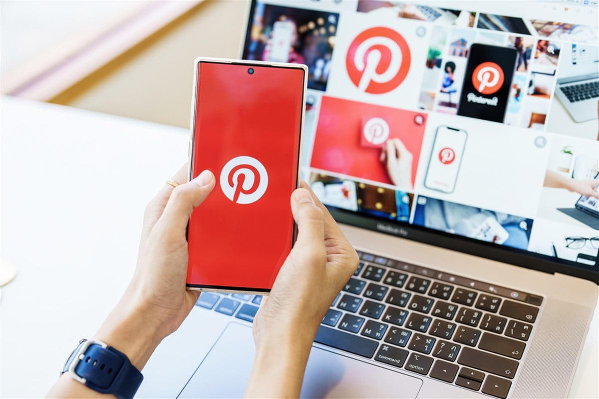 Pinterest app on both smartphone and computer