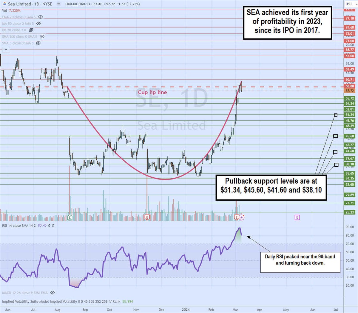 se stock daily cup pattern