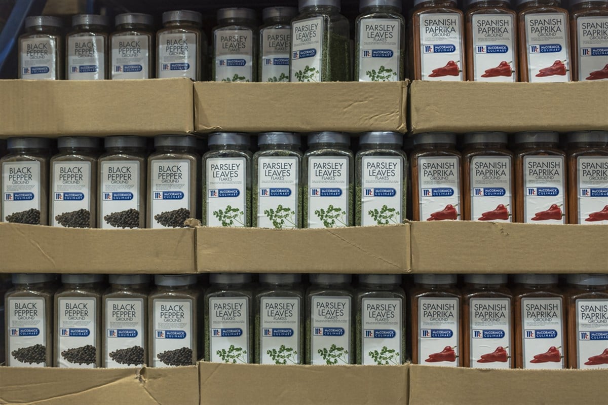 McCormick spices on display at a hypermarket