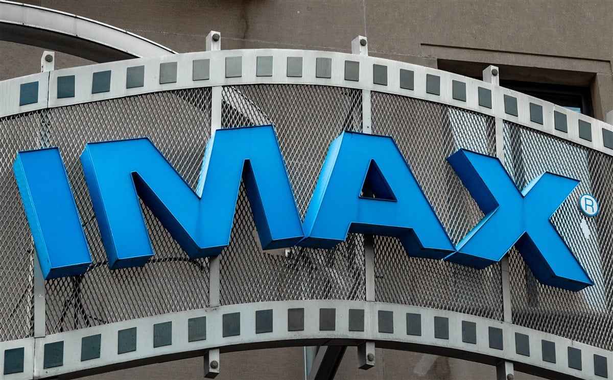 photo of the imax logo outside the cinema
