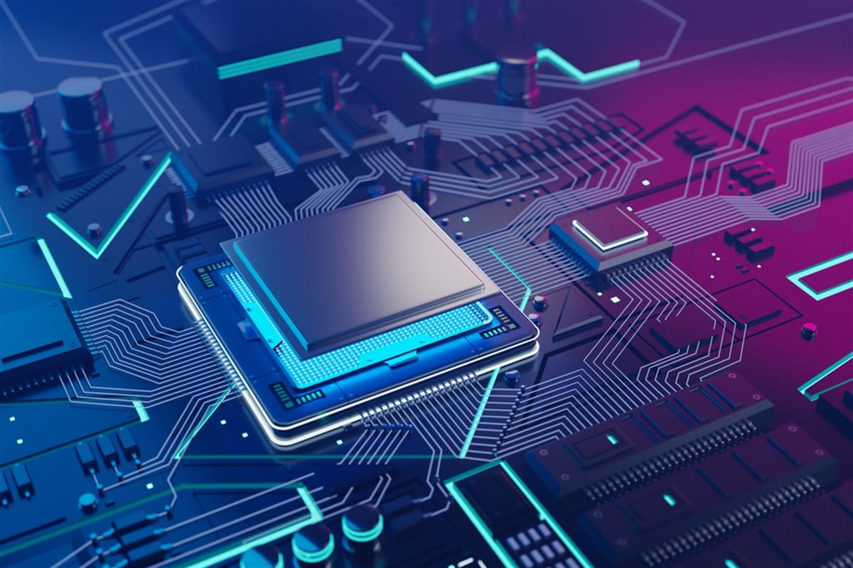 Closeup photo of a semiconductor microchip. Semiconductor Shakeout: Spotting Potential in Turmoil