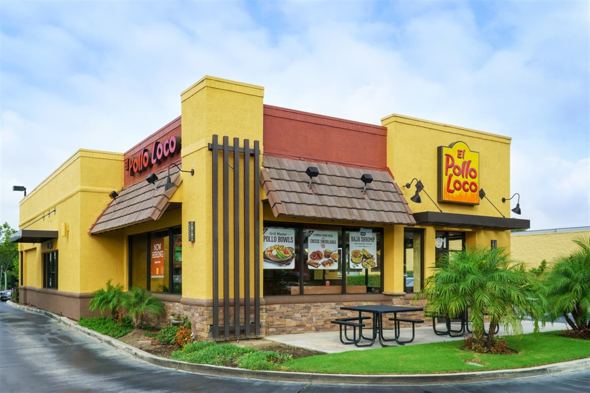 Photo of El Pollo Loco restaurant exterior and sign.El Pollo Loco: Growth Potential in Fire-Grilled Franchise