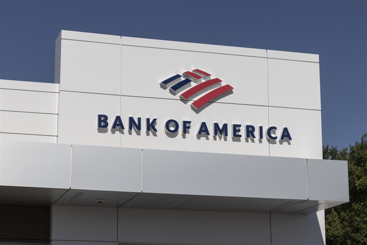 Bank of America logo sign investment bank