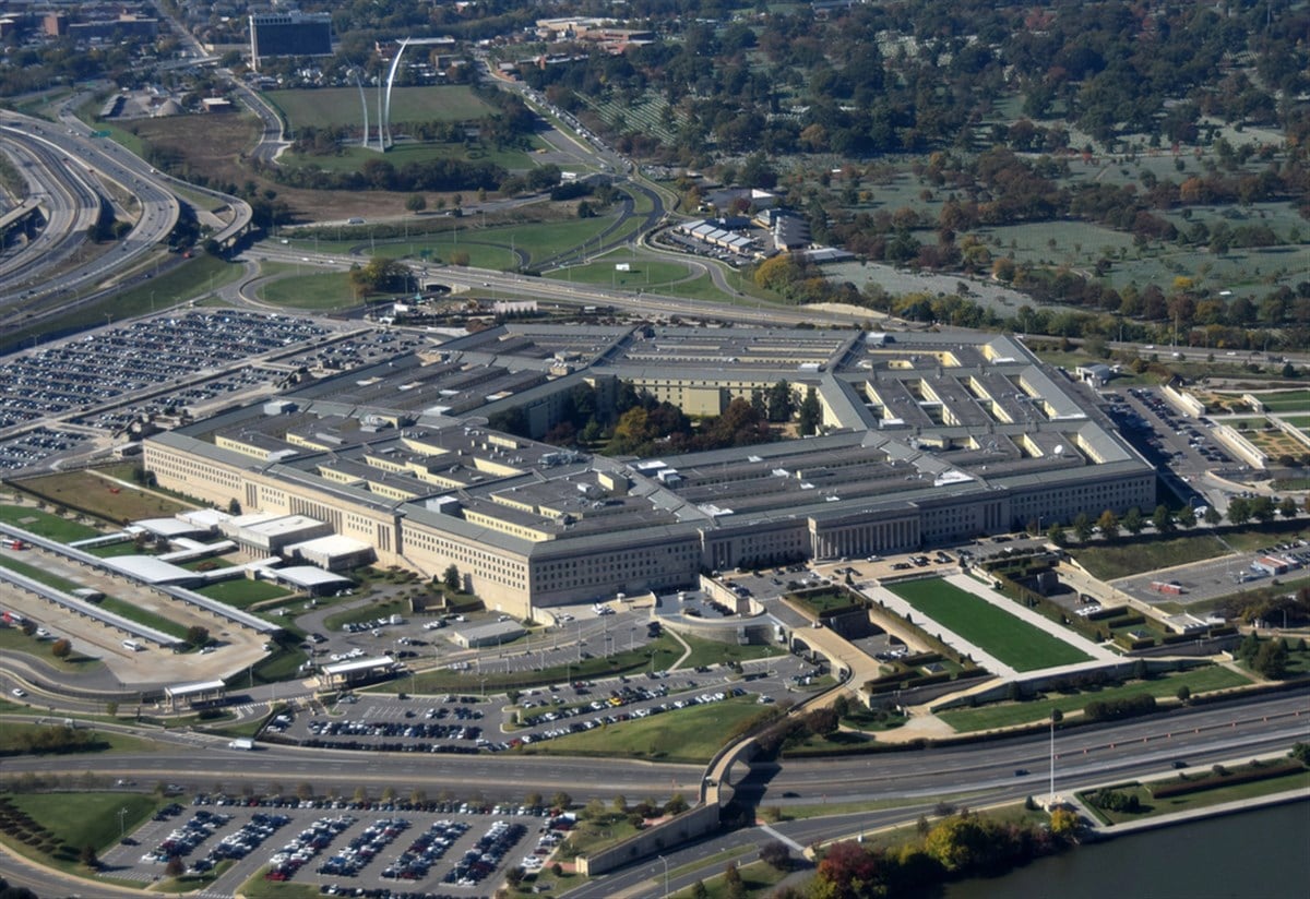 bird's eye view of the Pentagon 