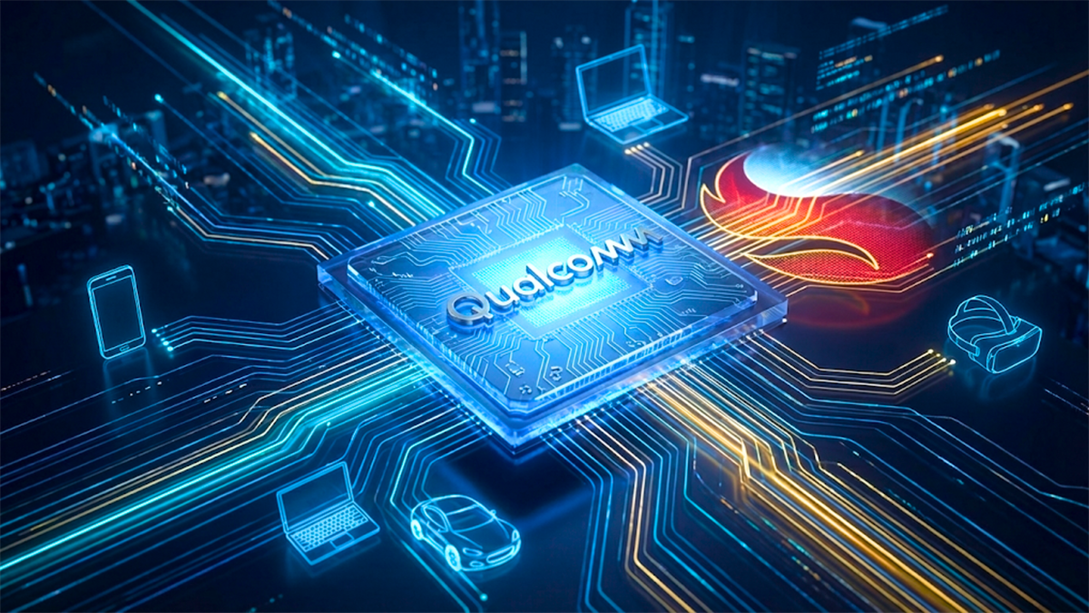 Qualcomm processor with Snapdragon branding highlighting AI chip demand and semiconductor growth drivers.
