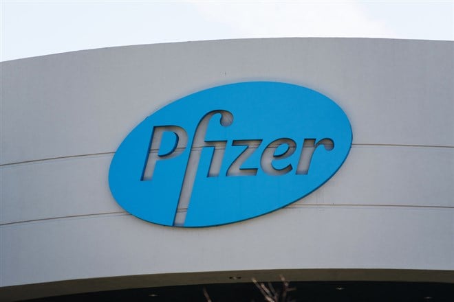 Pfizer stock price