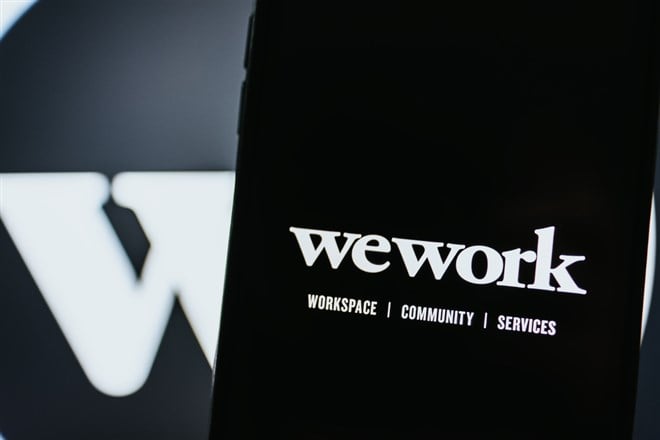 WeWork stock short interest