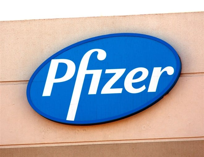 Pfizer stock price