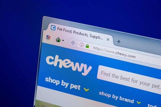 Chewy stock price 