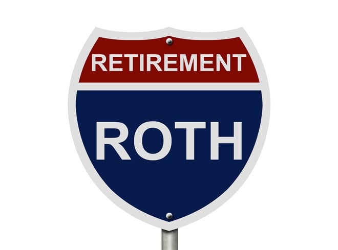 An American road interstate sign with words Retirement and ROTH: Is a Roth IRA right for you?