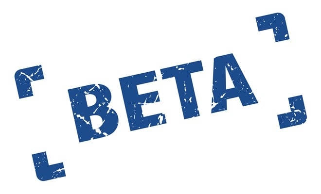 beta stamp. beta square grunge sign. beta
