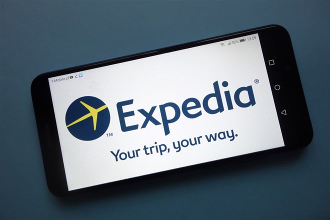 Expedia on an iPhone              