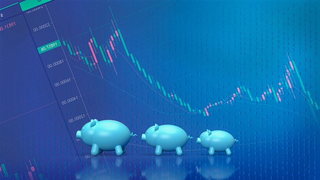 The three piggy bank for saving to illustrate what is a microcap