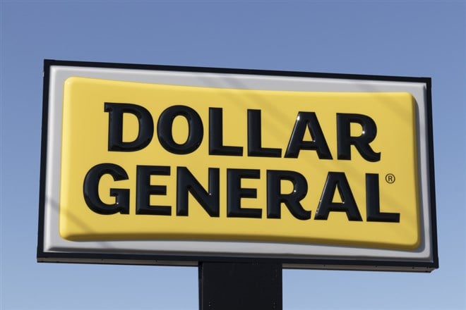 Dollar General sign at a discount store